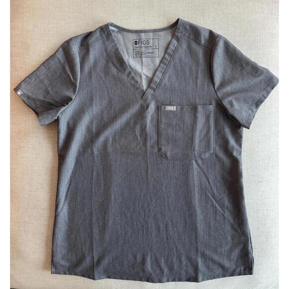 Figs Catarina Scrub Top in Color Graphite Size Small - Picture 2 of 4